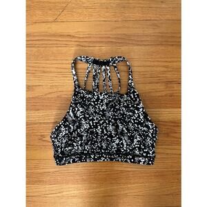 Lululemon Slide With Me Bra in Chirasu Black / Chirakasu Alpine White